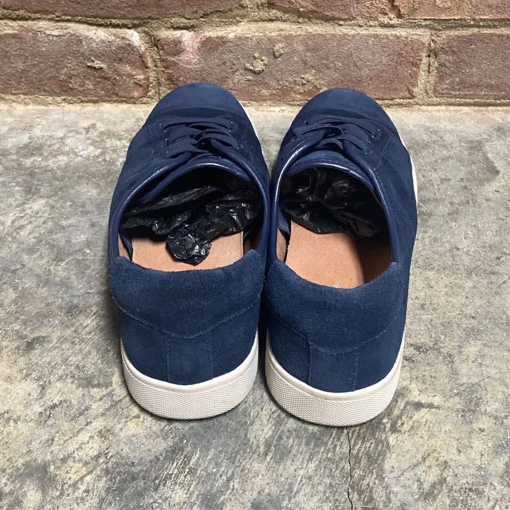 Vionic Blue Suede Slip On Sneaker Size 8 - Picture 5 of 9